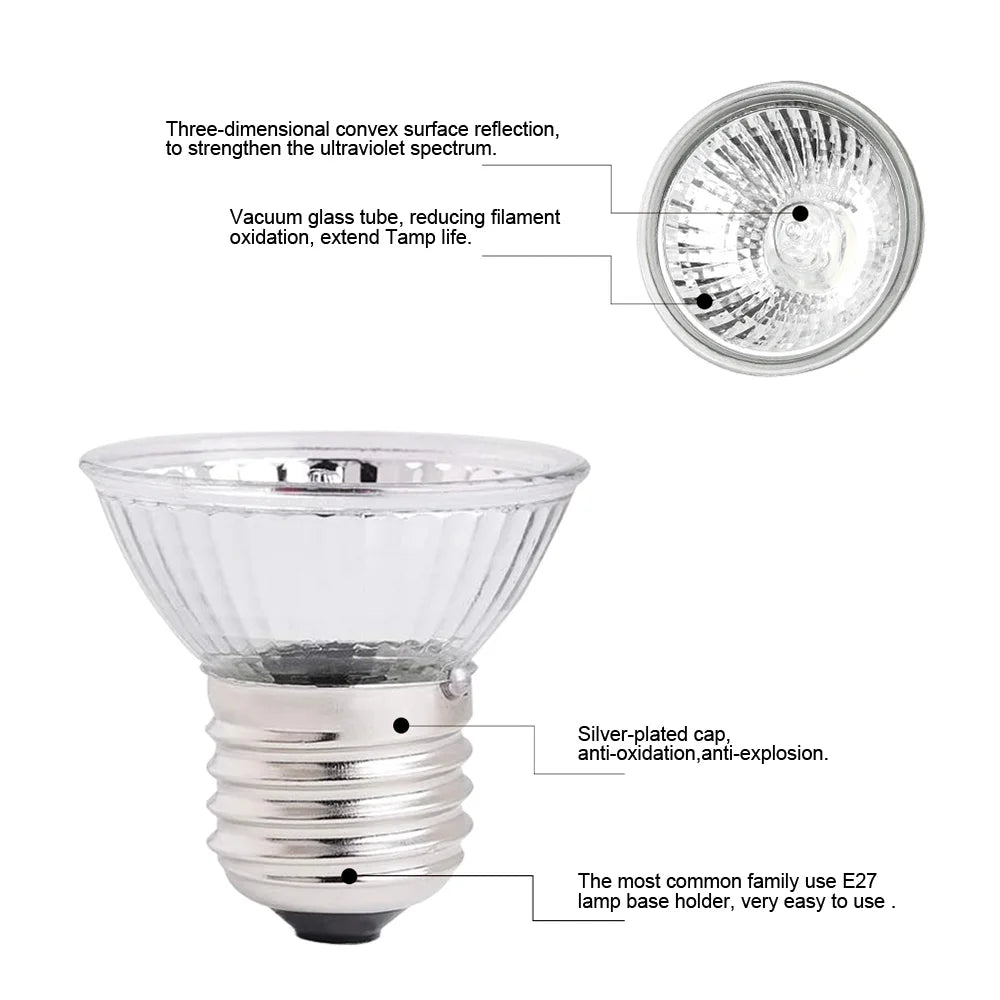 Dimmable Clip-on Reptile Heat Lamp