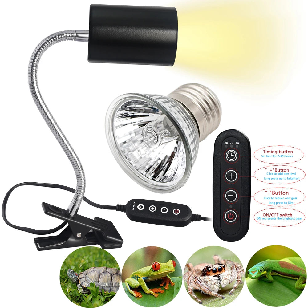 Dimmable Clip-on Reptile Heat Lamp