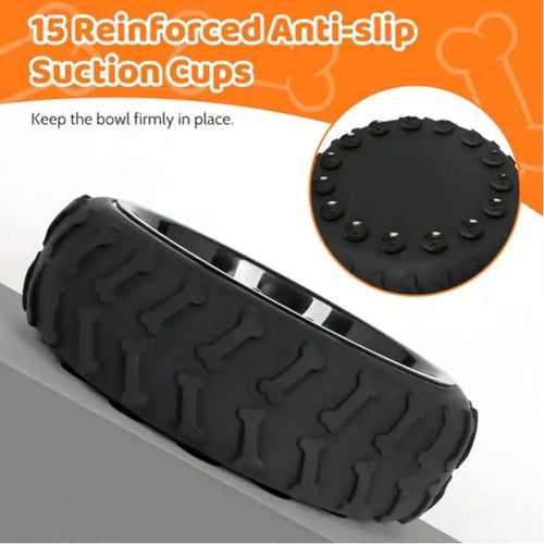 3-in-1 Stainless Steel Slow Feed Dog Bowl