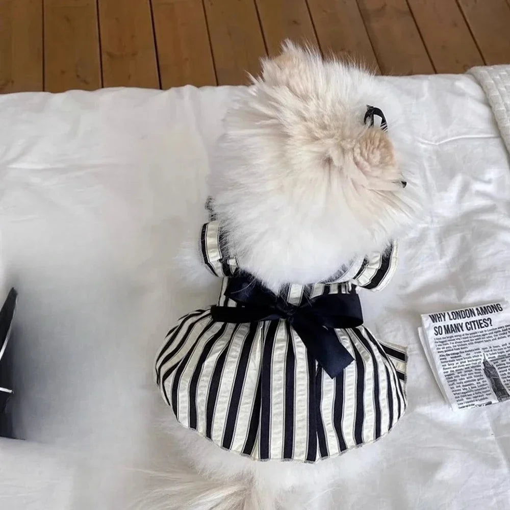 Striped Dog Princess Dress