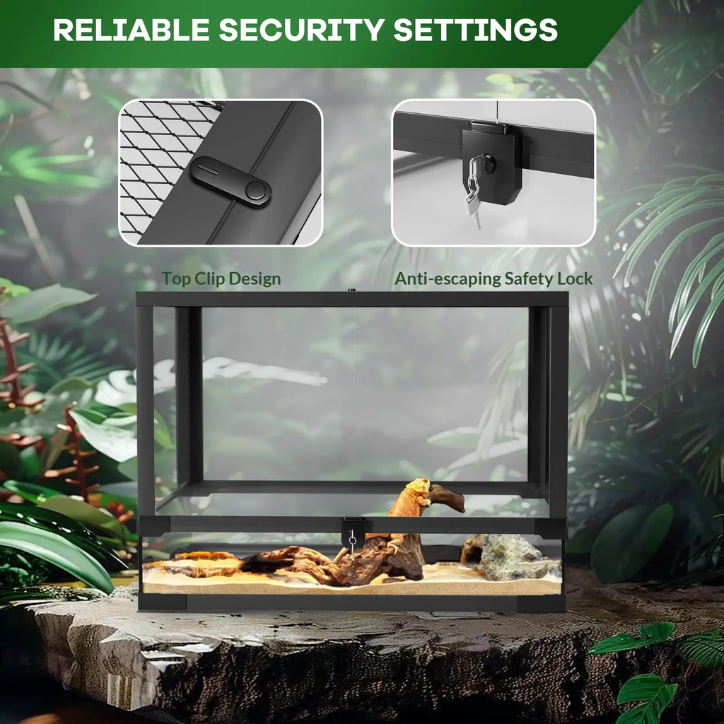 Tempered Glass Reptile Habitat