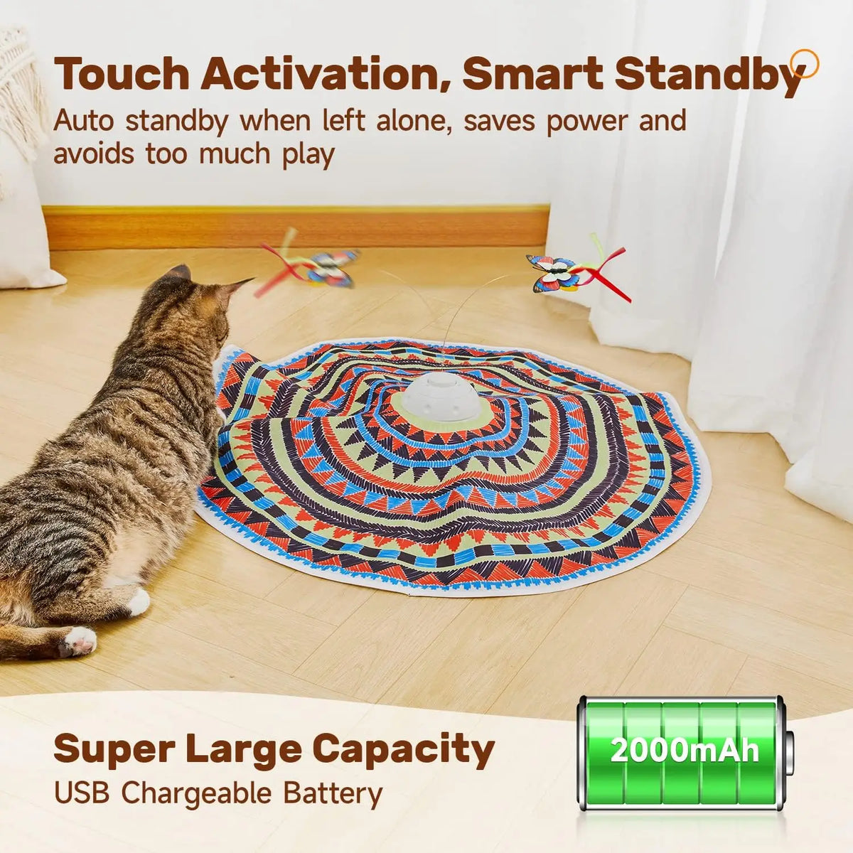 Rechargeable 3-in-1 Interactive Cat Toy