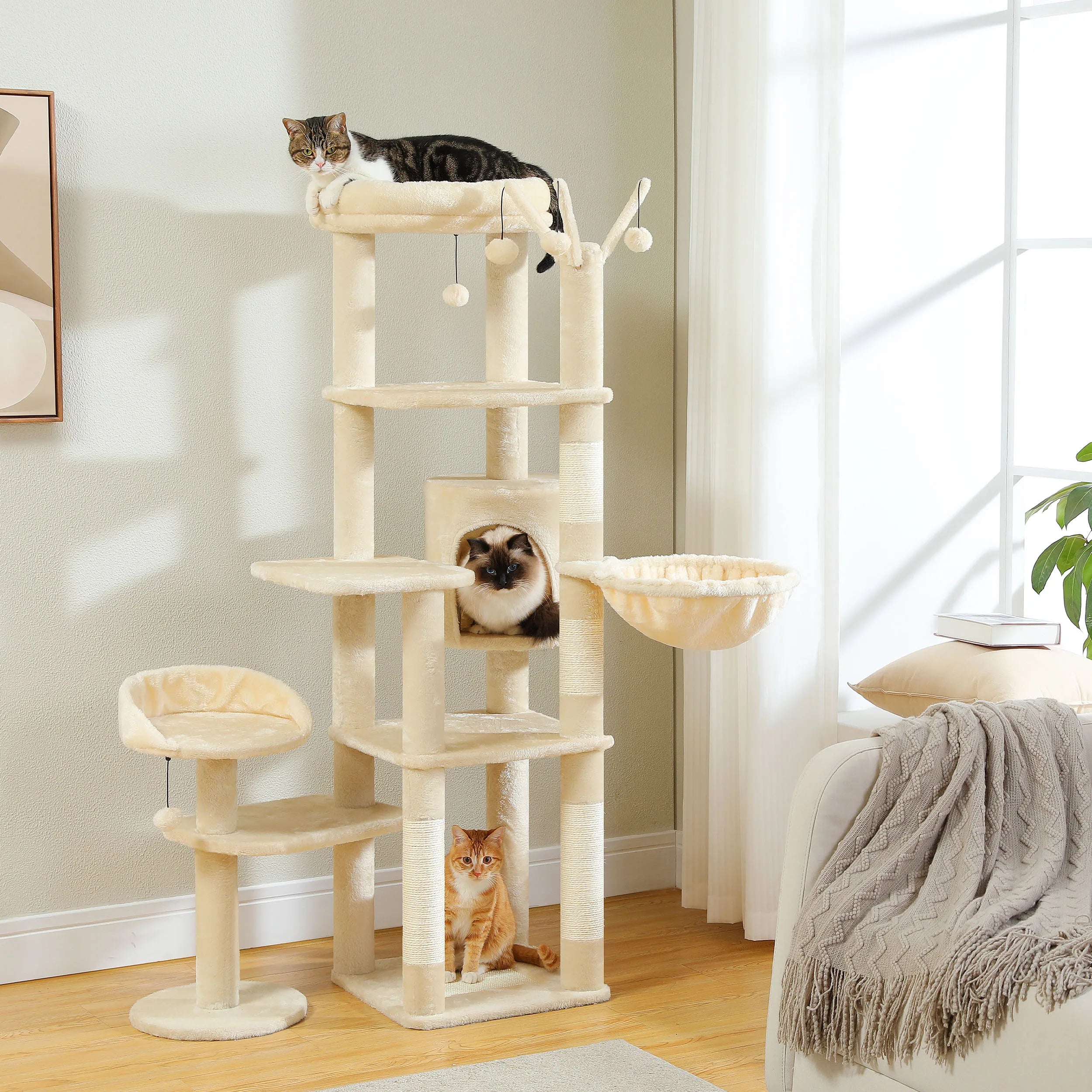 Multi-Level Cat Tree with Hammock