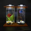 Double Glass Betta Fish Tank with LED Light