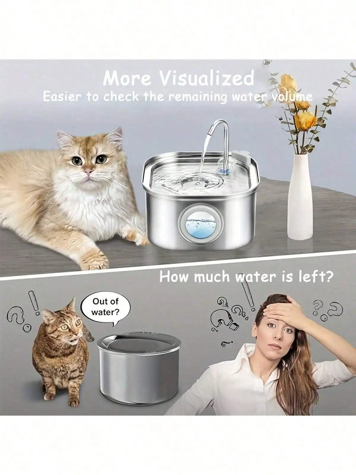 Stainless Steel Pet Water Fountain