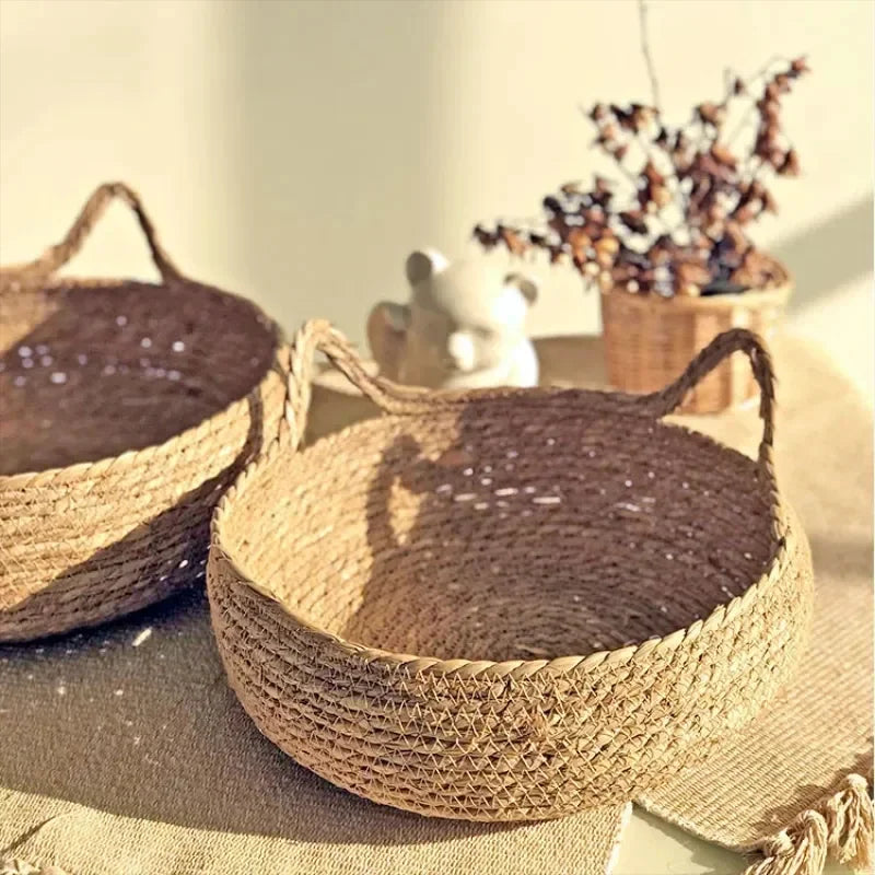 Rattan Basket Pet Bed