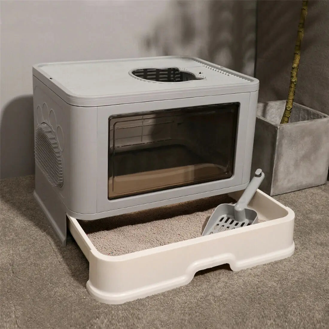 Enclosed Litterbox with Scoop