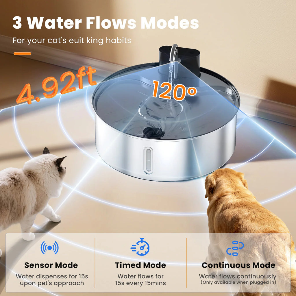 Stainless Steel Pet Water Fountain