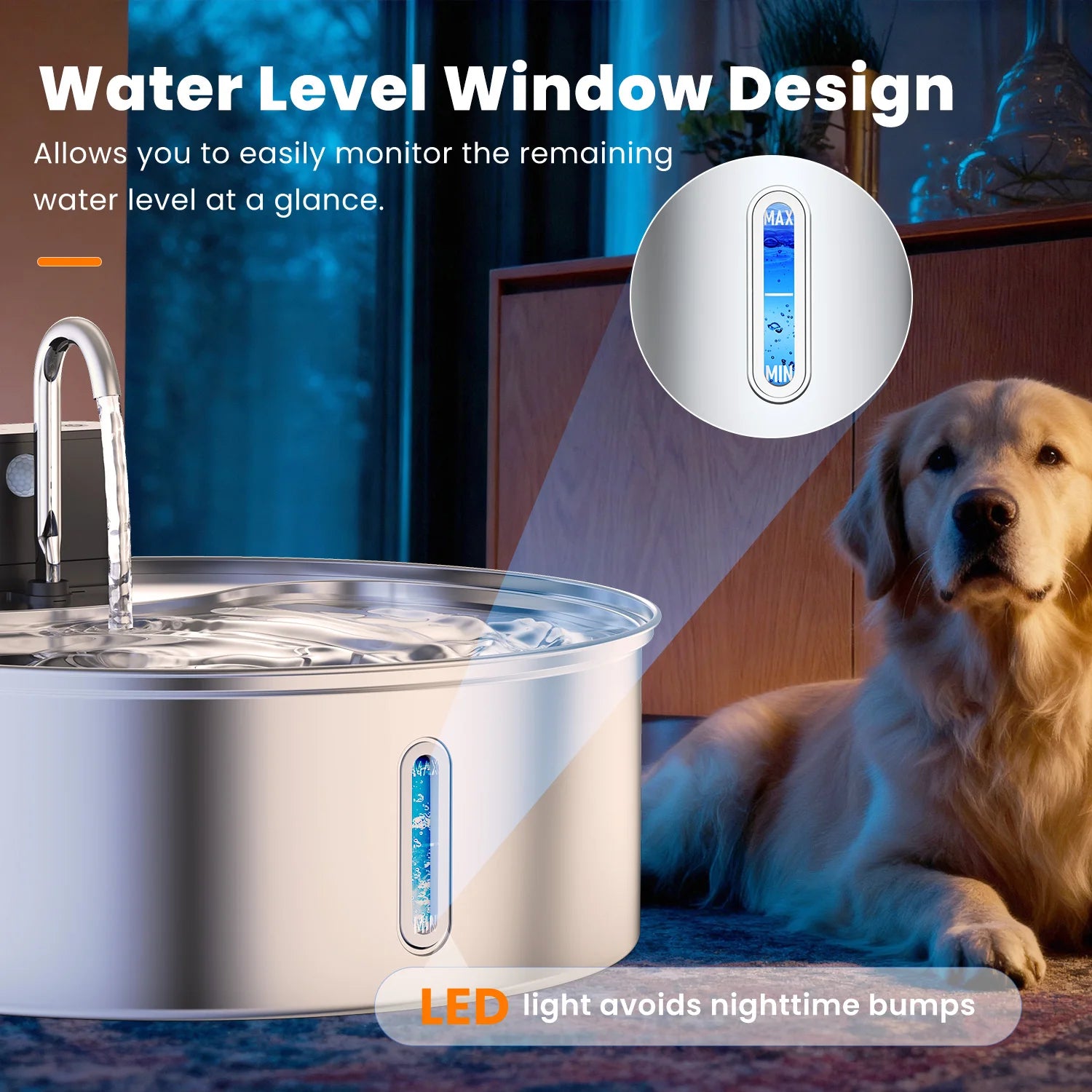 Stainless Steel Pet Water Fountain