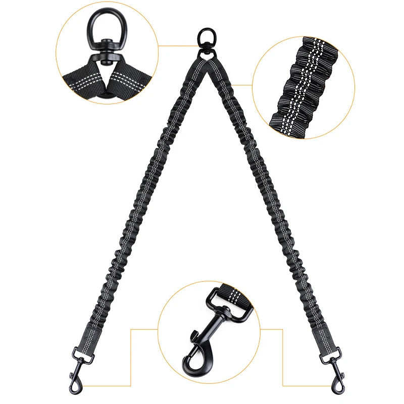 Double Elastic Leash Coupler