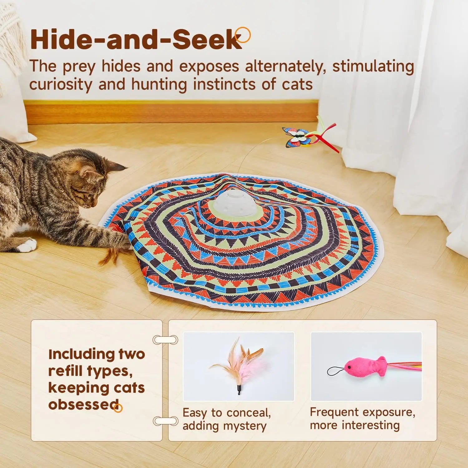 Rechargeable 3-in-1 Interactive Cat Toy