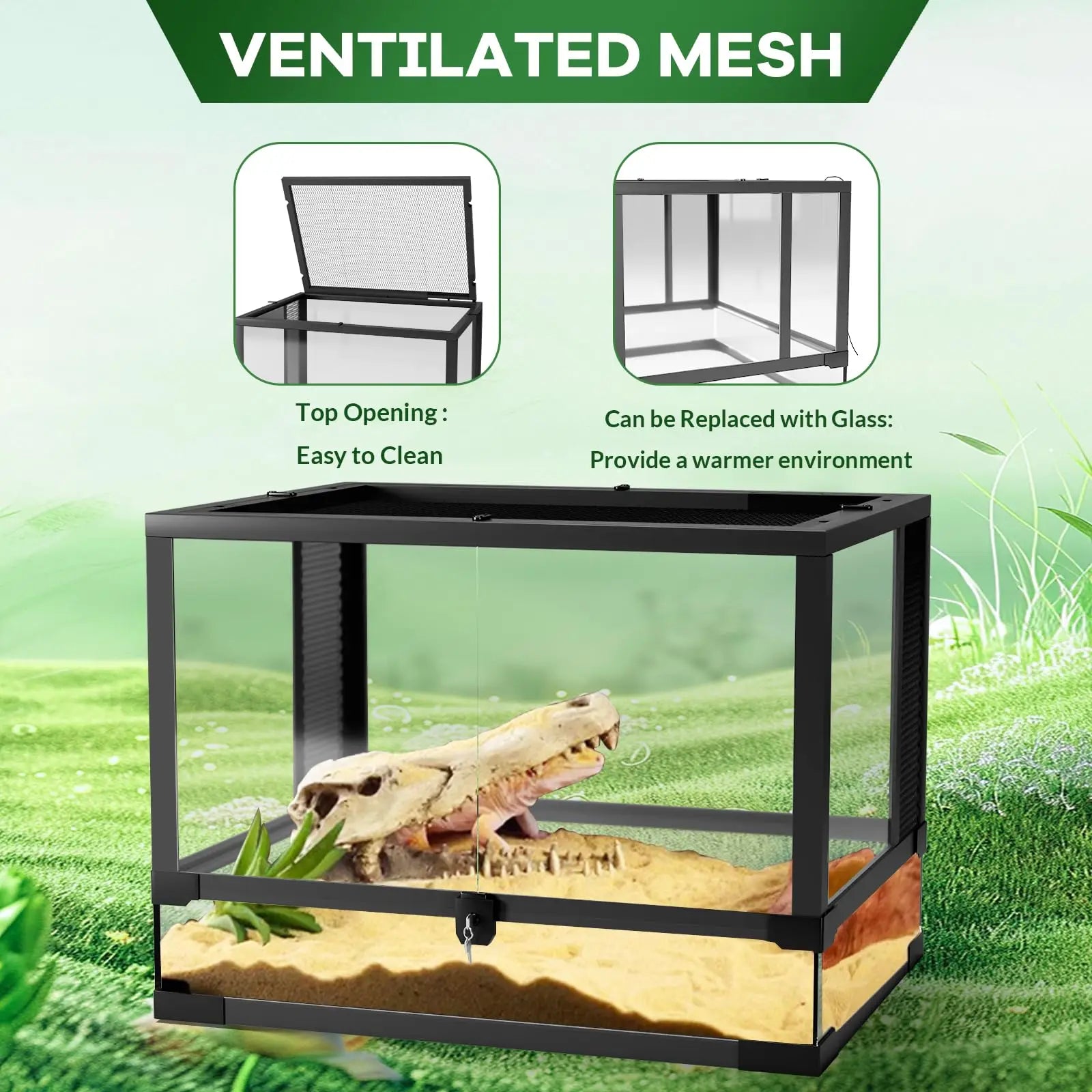 Tempered Glass Reptile Habitat