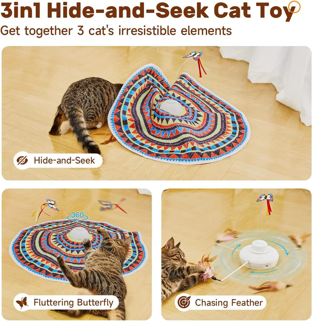 Rechargeable 3-in-1 Interactive Cat Toy