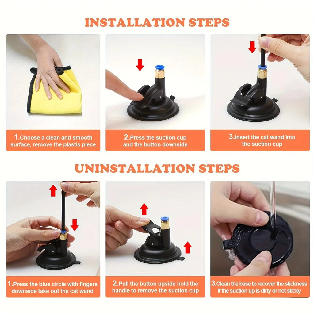 Cat Suction Cup Interactive Teaser Toy